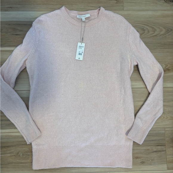 NWT Favorite Daughter Cashmere Crewneck Sweater Pale Pink - Picture 3 of 6